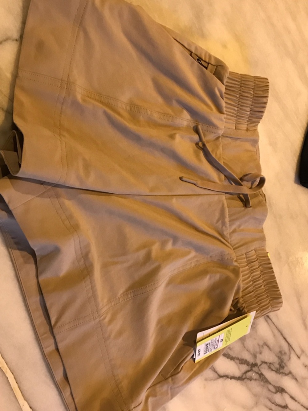 all in motion Women's High-Waist Drawstring Shorts in Tan